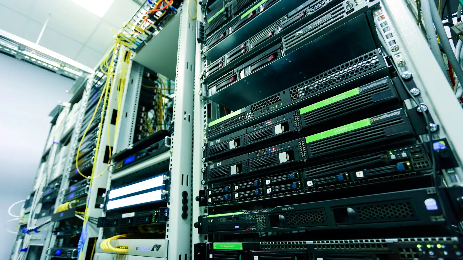 Server racks and network cabling